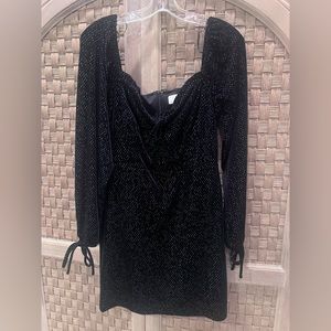Black Velvet Mini Dress
